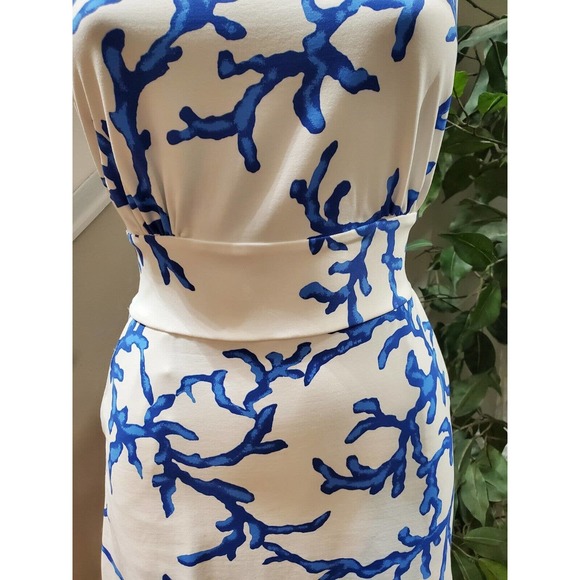 J. Mclaughlin Women's White Nylon Round Neck Sleeveless knee Length Dress Size S - Picture 6 of 11